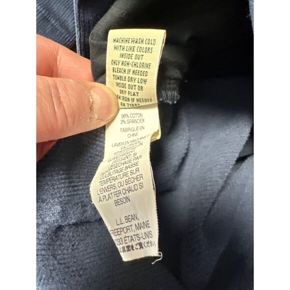 L.L. Bean Blue Original Fit Corduroy Pants Women's Size 14 Tall - Picture 7 of 11